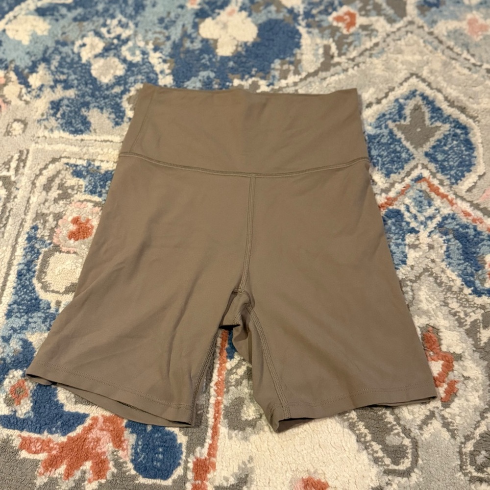 All in Motion Tan High-Waisted Biker Shorts
